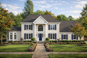 House Plan Design - Exterior - Front Elevation for Classical House Plan #1053-62 - 4 bed, 2.5 bath