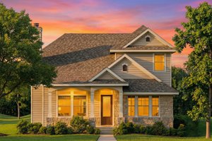 Architectural House Design - Traditional Exterior - Front Elevation Plan #80-105