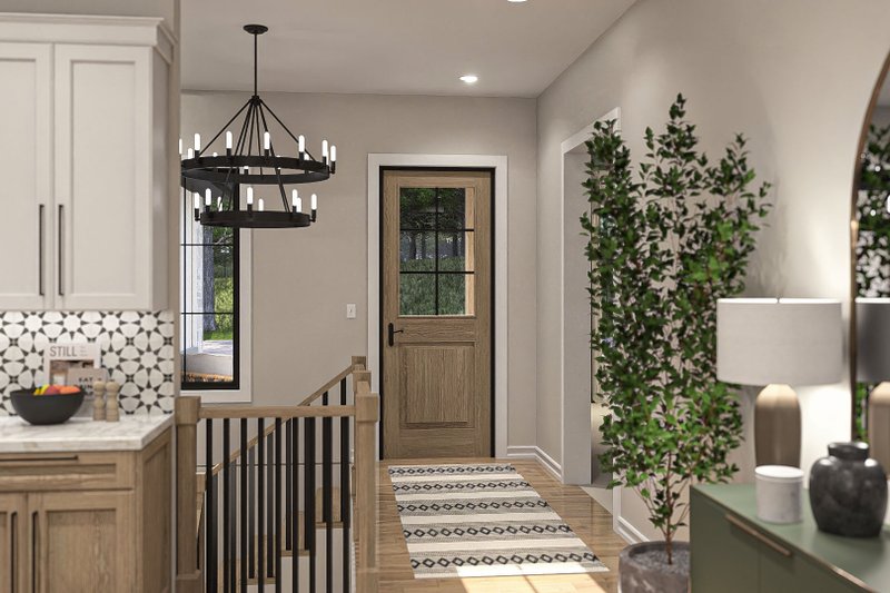 House Blueprint - Interior - Entry for Modern House Plan #455-421 - 3 bed, 2.5 bath