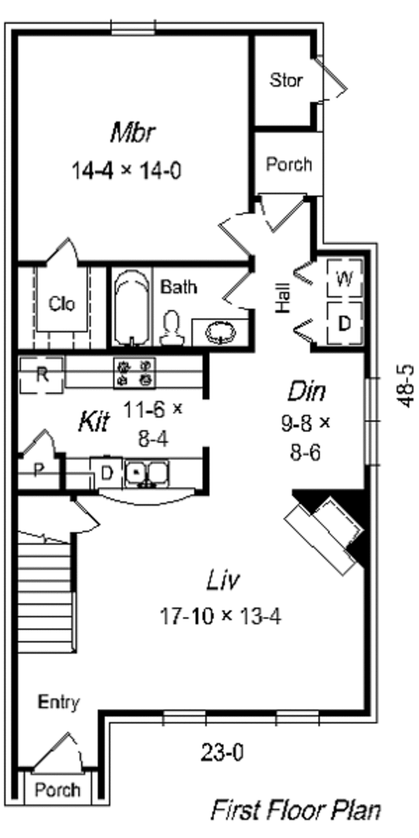 Colonial Floor Plan - Main Floor Plan #329-202