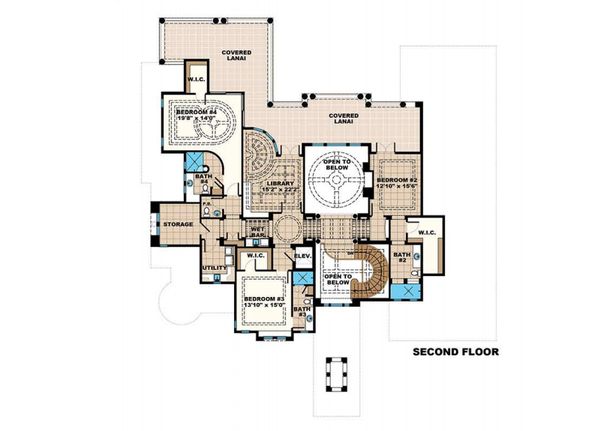 Mediterranean Floor Plan - Other Floor Plan #27-538