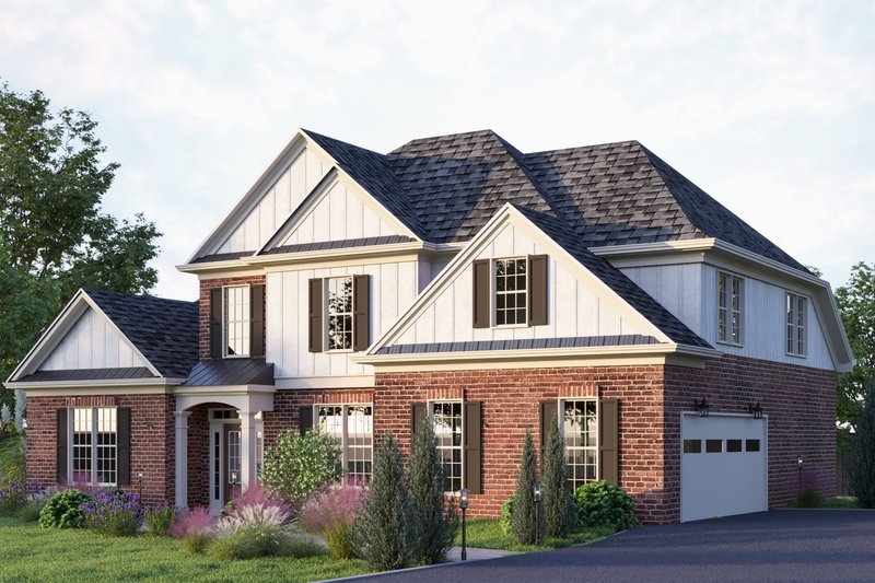 Architectural House Design - Exterior - Front Elevation 5 for Traditional House Plan #54-537 - 3 bed, 2.5 bath