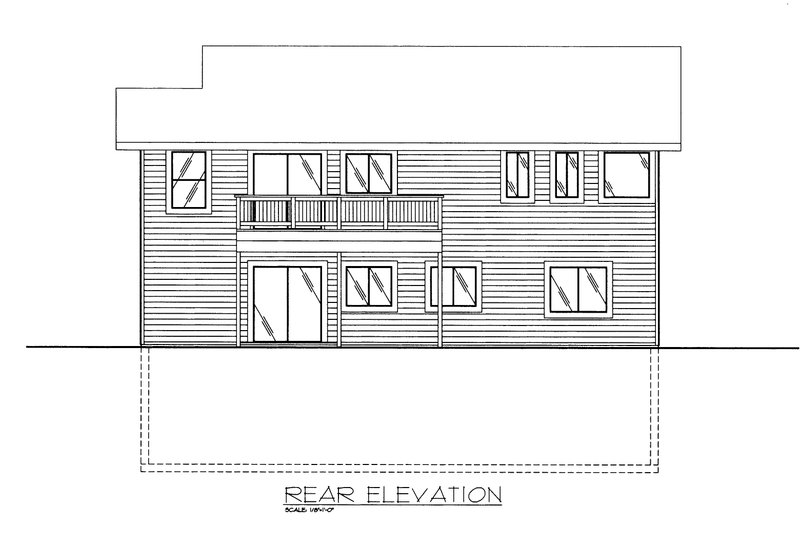 Home Plan - Exterior - Rear Elevation for Southern House Plan #117-215 - 3 bed, 4 bath