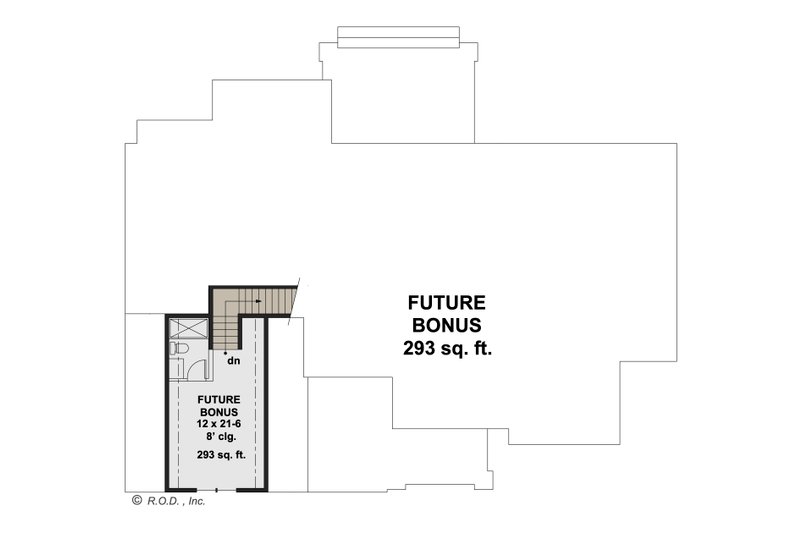 Architectural House Design - Floor Plan - Upper Floor for Farmhouse House Plan #51-1218 - 3 bed, 2.5 bath