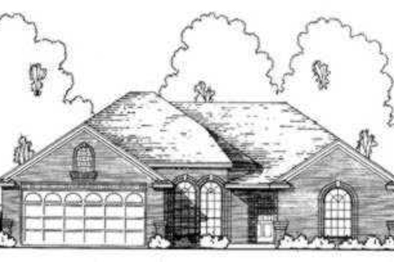 Exterior - Front Elevation 2 for European House Plan #40-308 - 3 bed, 2 bath