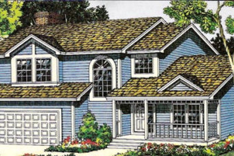 Traditional Style House Plan - 3 Beds 2.5 Baths 2050 Sq/Ft Plan #312-423