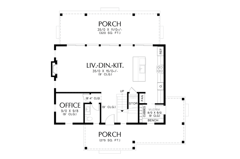 Dream House Plan - Floor Plan - Main Floor for Country House Plan #48-1154 - 3 bed, 2.5 bath