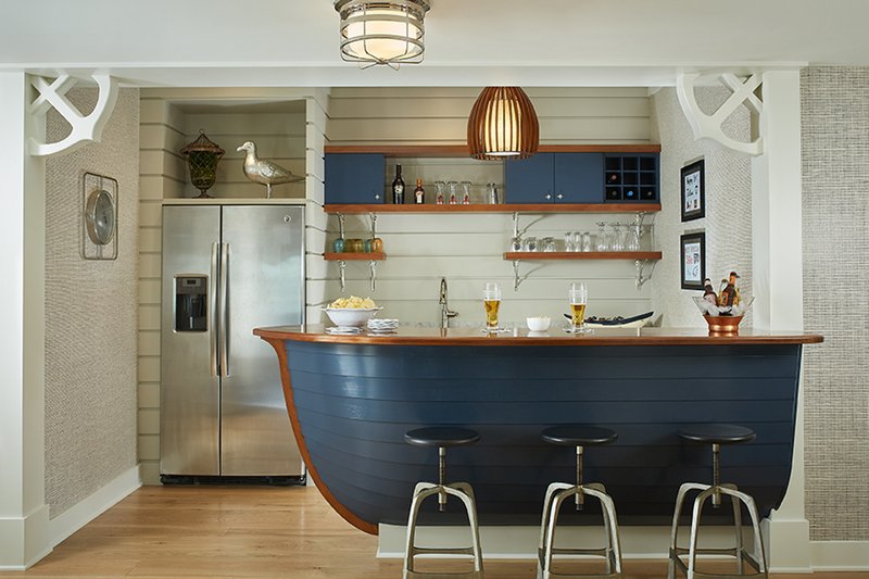 Architectural House Design - Lower Level Refreshment Area