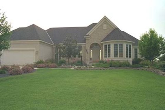 Exterior - Front Elevation for European House Plan #51-172 - 3 bed, 3.5 bath