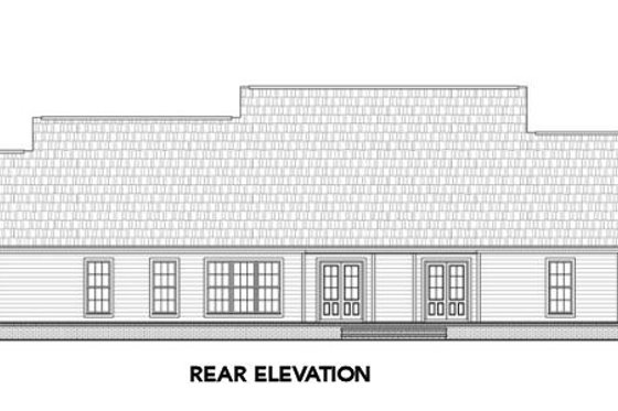 Exterior - Rear Elevation for Country House Plan #21-304 - 4 bed, 2.5 bath
