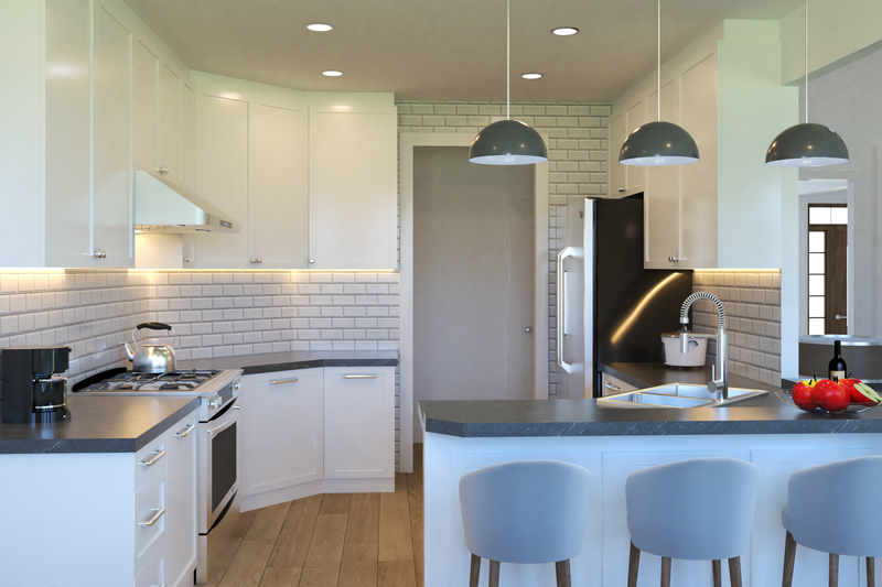 House Blueprint - Interior - Kitchen for Traditional House Plan #54-397 - 3 bed, 2 bath