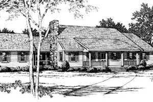 Ranch Exterior - Front Elevation Plan #10-137