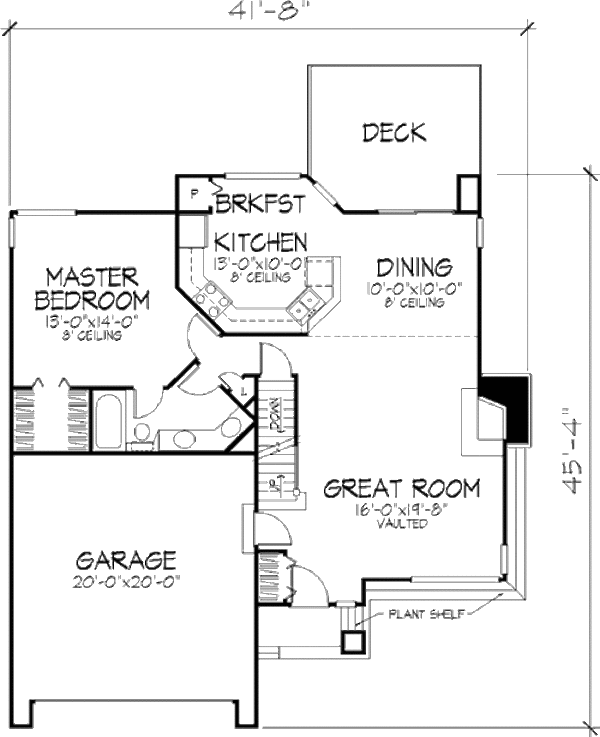 House Design - Cottage Floor Plan - Main Floor Plan #320-469