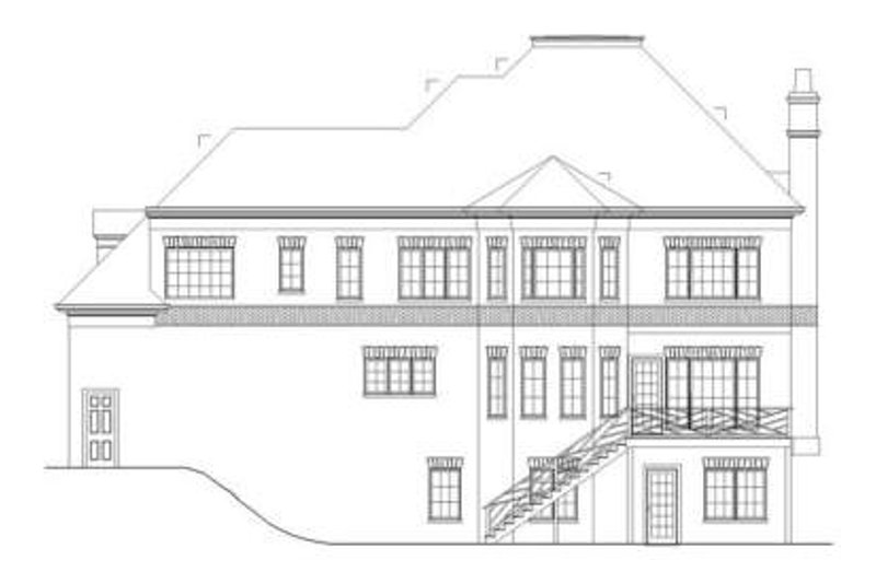 Dream House Plan - Exterior - Rear Elevation for European House Plan #119-334 - 4 bed, 4 bath