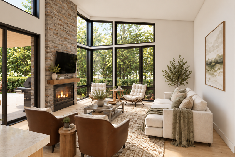 Home Plan - Interior - Family Room for Contemporary House Plan #48-1233 - 3 bed, 2.5 bath