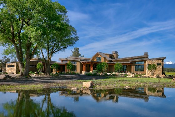 Exterior - Front Elevation 3 for Contemporary House Plan #892-20 - 3 bed, 3.5 bath