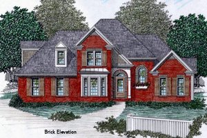 Exterior - Other Elevation for European House Plan #129-109 - 3 bed, 2.5 bath
