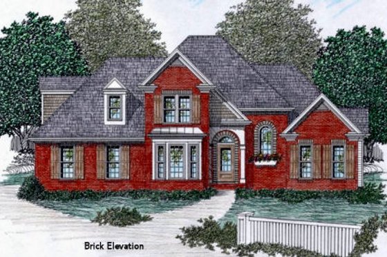 Exterior - Other Elevation for European House Plan #129-109 - 3 bed, 2.5 bath