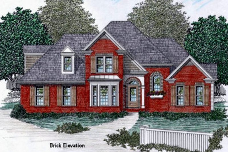 Architectural House Design - Exterior - Other Elevation for European House Plan #129-109 - 3 bed, 2.5 bath