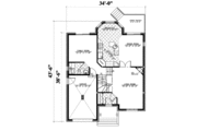 European Style House Plan - 3 Beds 2.5 Baths 2129 Sq/Ft Plan #138-268 