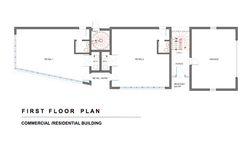 House Plan Design - Floor Plan - Main Floor for Modern House Plan #535-1 - 3 bed, 4.5 bath