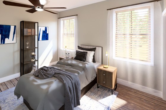 Interior - Bedroom 2 for Cottage House Plan #44-302 - 3 bed, 1 bath