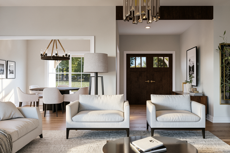 Dream House Plan - Interior - Family Room for Farmhouse House Plan #1064-122 - 3 bed, 2.5 bath