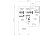 Ranch Style House Plan - 3 Beds 2 Baths 1360 Sq/Ft Plan #100-468 