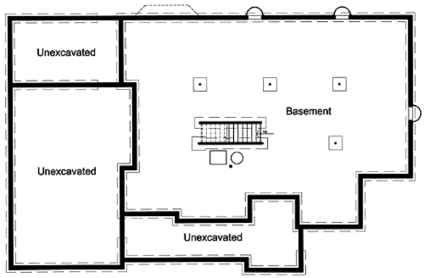 House Plan Design - European Floor Plan - Lower Floor Plan #46-472