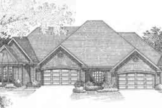 Exterior - Front Elevation for European House Plan #310-461 - 2 bed, 2 bath