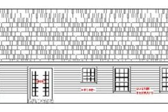 Exterior - Rear Elevation for Ranch House Plan #21-115 - 3 bed, 2 bath