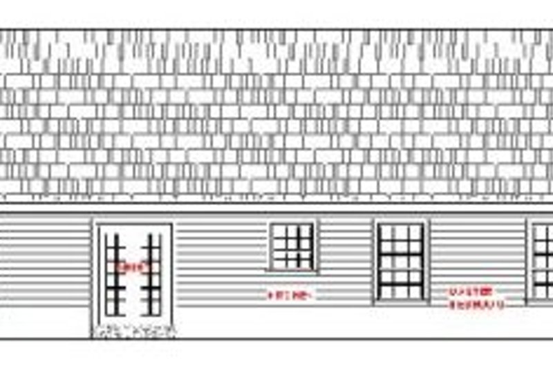 House Design - Exterior - Rear Elevation for Ranch House Plan #21-115 - 3 bed, 2 bath