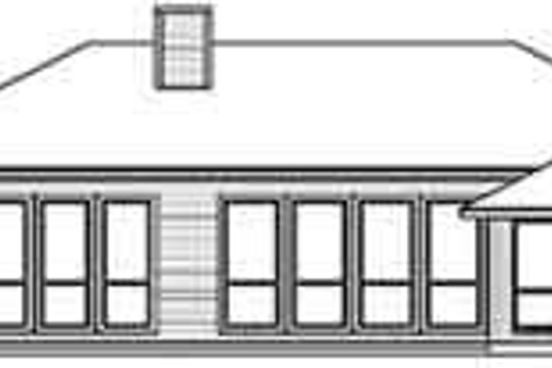 Home Plan - Exterior - Rear Elevation for European House Plan #84-216 - 3 bed, 3 bath