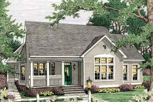 Country Exterior - Front Elevation Plan #406-266