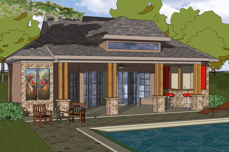 Dream House Plan - Beach Exterior - Front Elevation Plan #8-217