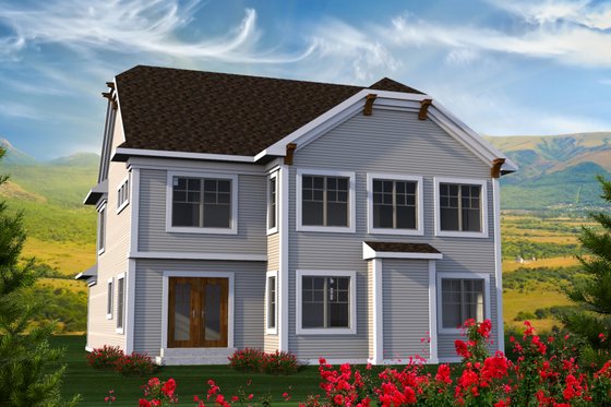 Exterior - Rear Elevation for Craftsman House Plan #70-1211 - 3 bed, 3 bath