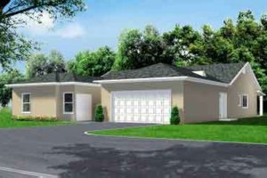 Ranch Exterior - Front Elevation Plan #1-584