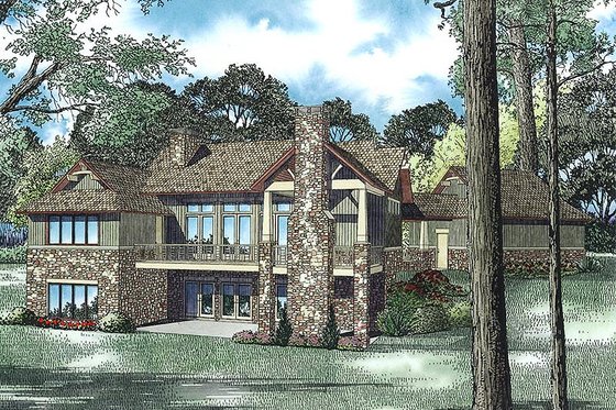 Exterior - Rear Elevation 2 for Craftsman House Plan #17-2504 - 4 bed, 4.5 bath