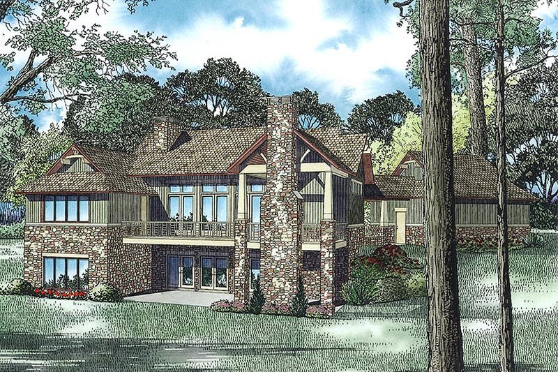 Home Plan - Craftsman Exterior - Rear Elevation Plan #17-2504