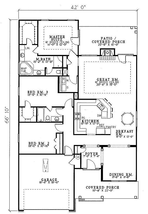 House Plan Design - Country Floor Plan - Main Floor Plan #17-181