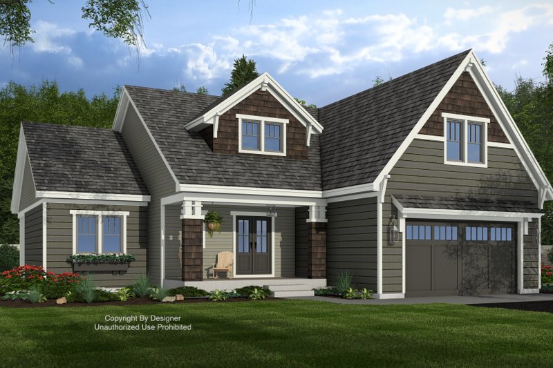 Dream House Plan - Bungalow Exterior - Front Elevation Plan #51-1417