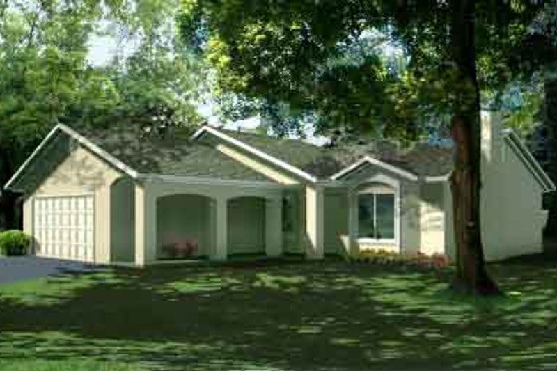 Dream House Plan - Adobe / Southwestern Exterior - Front Elevation Plan #1-1071