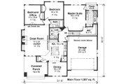 Craftsman Style House Plan - 3 Beds 2 Baths 1807 Sq/Ft Plan #51-551 