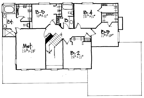 Country Floor Plan - Upper Floor Plan #308-228