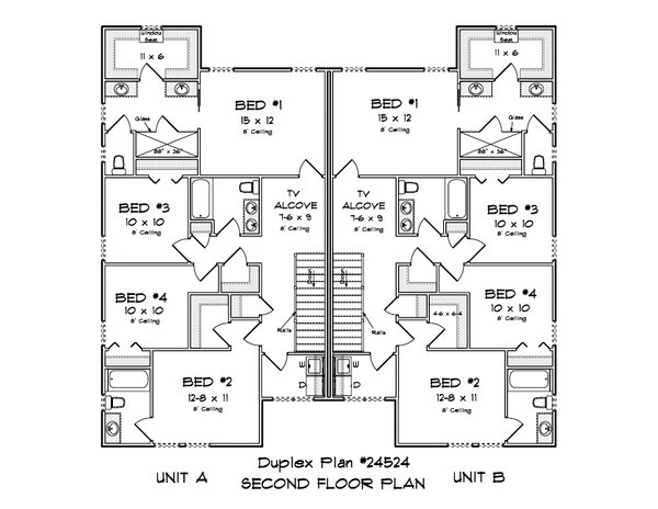 Home Plan - Traditional Floor Plan - Upper Floor Plan #513-2317