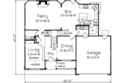 European Style House Plan - 4 Beds 2.5 Baths 2336 Sq/Ft Plan #57-126 