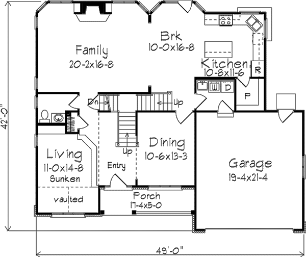 Home Plan - European Floor Plan - Main Floor Plan #57-126