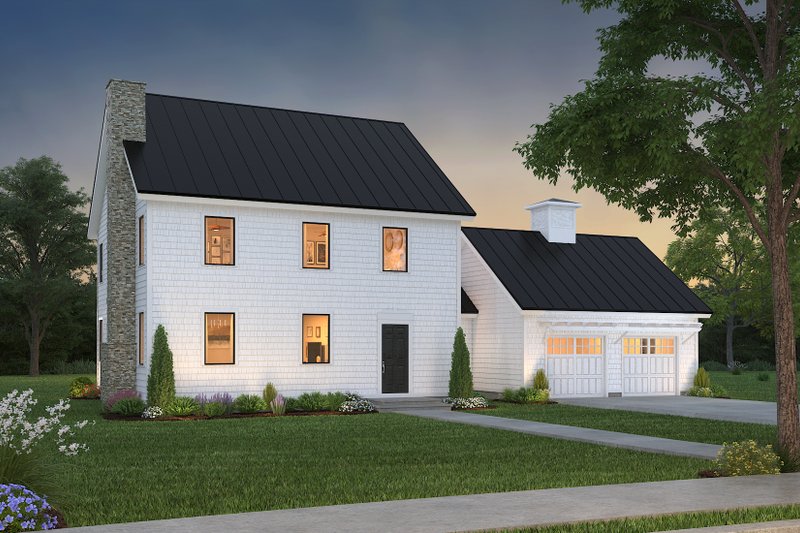 Architectural House Design - Exterior - Front Elevation 3 for Colonial House Plan #497-19 - 3 bed, 2.5 bath