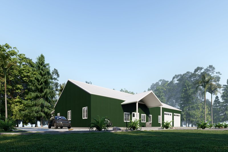Dream House Plan - Exterior - Other Elevation 8 for Barndominium House Plan #1107-21 - 4 bed, 3 bath