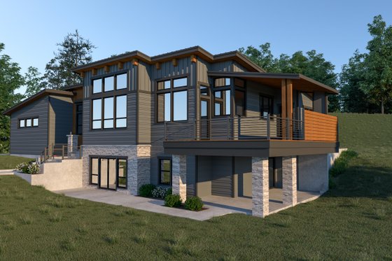 Exterior - Other Elevation for Contemporary House Plan #1070-71 - 3 bed, 3 bath